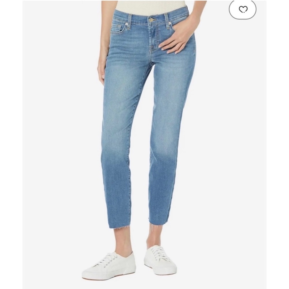 Seven For All Mankind | Roxanne Ankle Mid Rise Raw Hem Denim‎ Jeans - Size 30